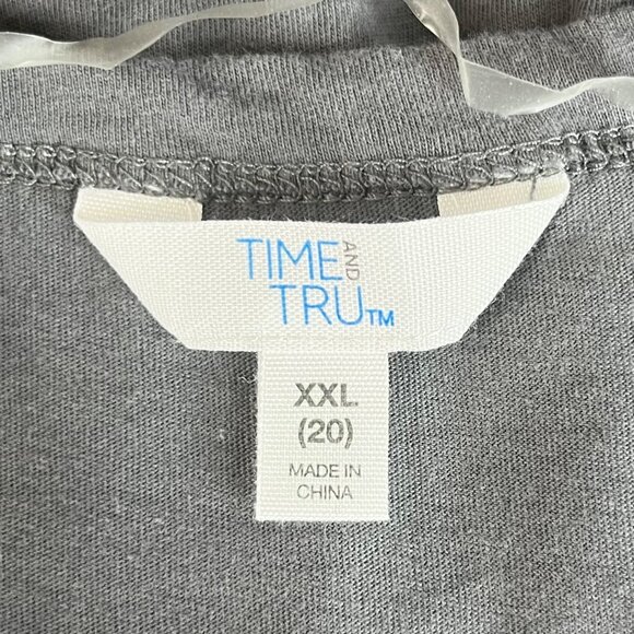 Time and Tru Womens Layered Dress Gray Pull Over Pockets Size XXL - Picture 6 of 8